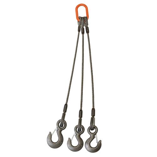 Wire Rope Sling 3 Leg Bridle 58 inch x 16 foot image 2 of 2