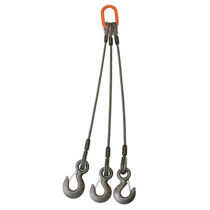 Wire Rope Sling 3 Leg Bridle 14 inch x 3 foot image 2 of 2