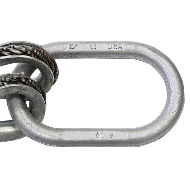 Wire Rope Sling 4 Leg Bridle w Eye Hooks 12 inch x 4 foot Domestic image 2 of 6