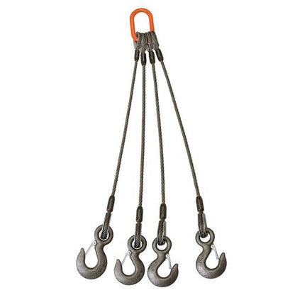 Wire Rope Sling 4 Leg Bridle 58 inch x 10 foot image 2 of 2
