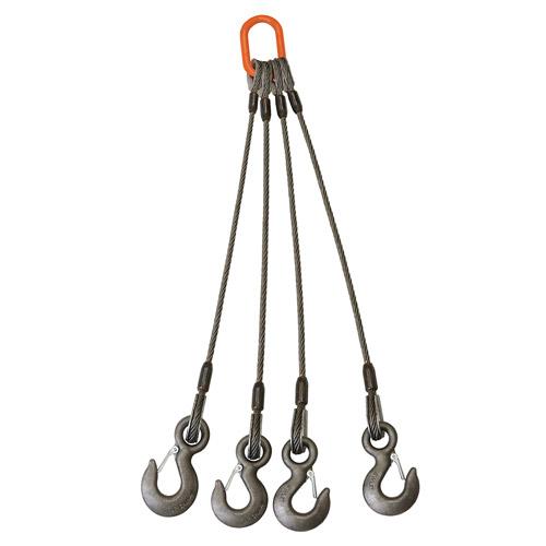 Wire Rope Sling 4 Leg Bridle 78 inch x 8 foot image 2 of 2