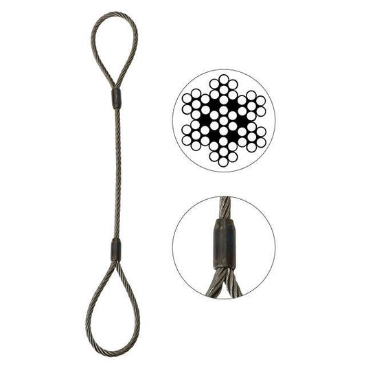 Wire Rope Sling Cable Laid 7x7x19 34 inch x 8 foot image 1 of 2
